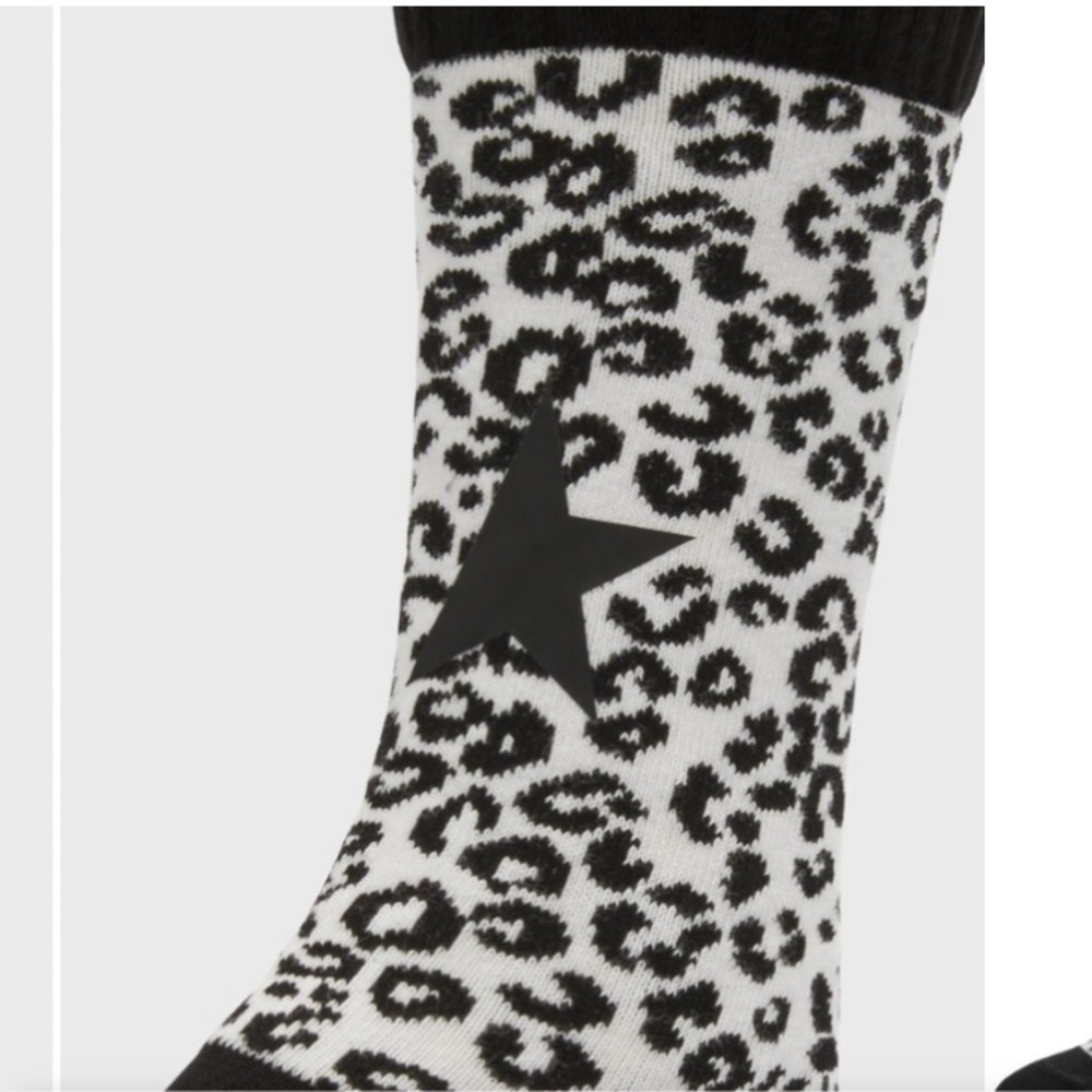 Golden Goose Leopard print Socks black/white S - Picture 5 of 12
